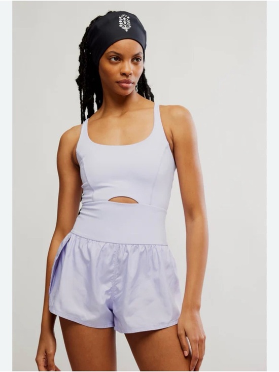 FP Movement by Free People Pants - FP Movement by Free People Light Lavender Romper Jumpsuit